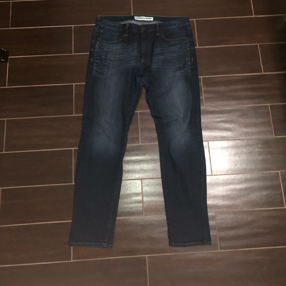 Express Mens Rocco Slim Fit Skinny Leg 34x32 Denim